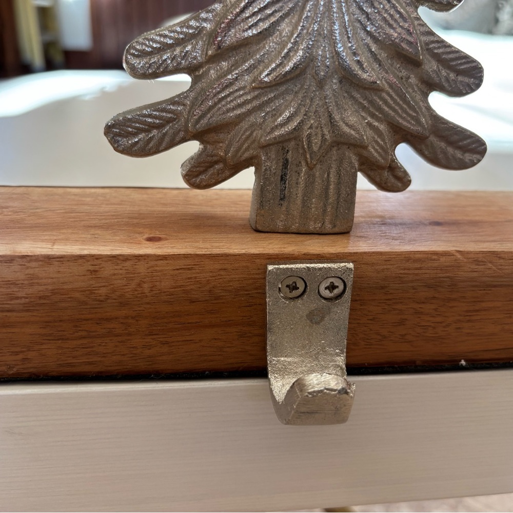 Silver Reindeer & Christmas Tree Stocking Holder Set - Picture 3 of 8